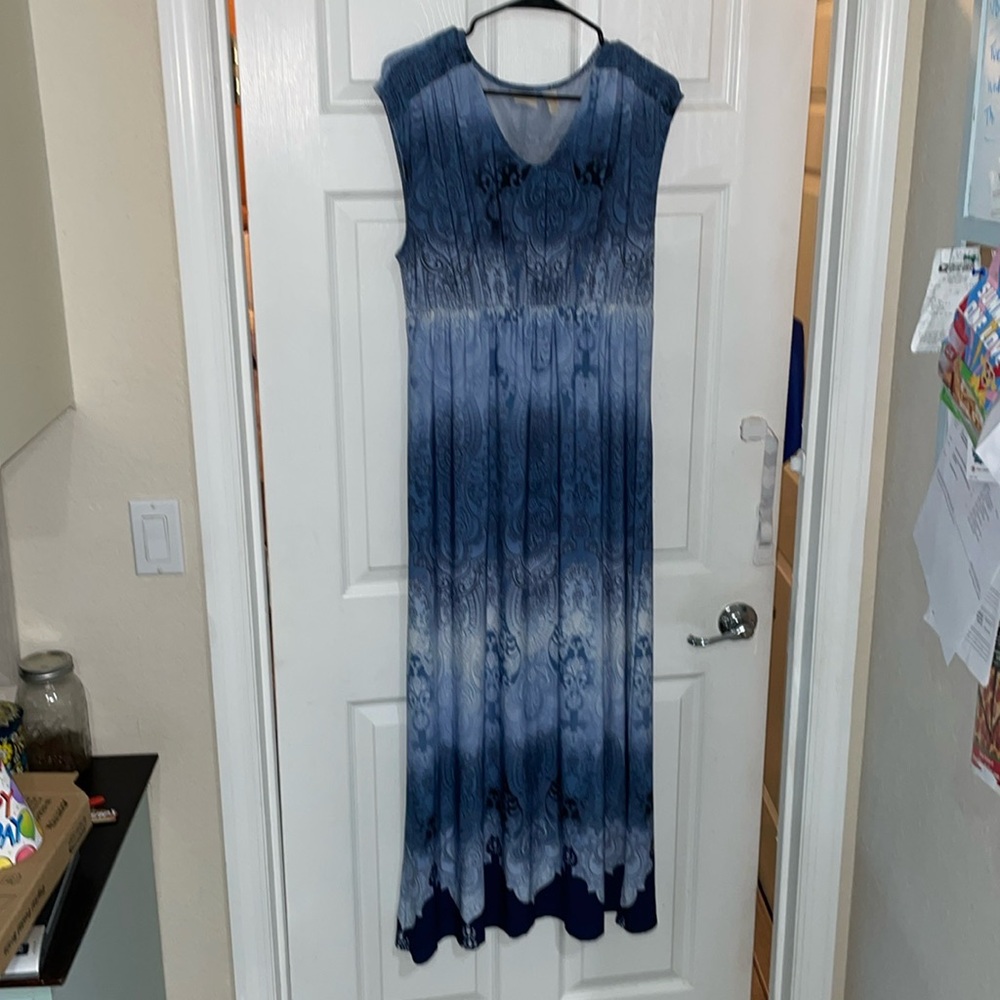 Chicos Blue Maxi Dress-size 2 (12-16)